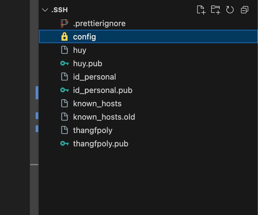 Ảnh trong folder ~/.ssh
